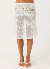 Yanna Midi Skirt White
