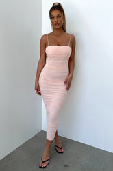 Zena Full Length Dress - Peach