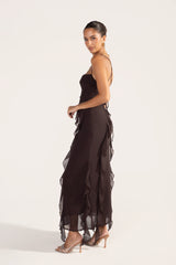 Charlene Criss Cross Back Maxi Dress