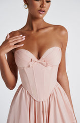 Prim Midi Dress - Soft Peach