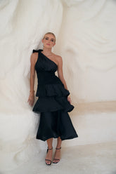 Evelyn One Shoulder Tiered Maxi Dress