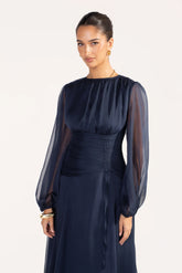 Lunara Long Sheer Sleeve Maxi Dress