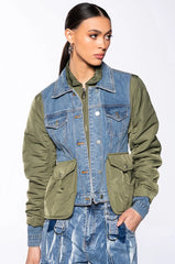Nylon Denim Jacket