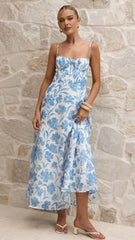Rahima Maxi Dress - Blue Flower