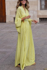 Elegant Long Sleeve V-Neck Dress For Women