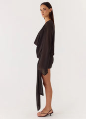 Sorrel Long Sleeve Mini Dress Chocolate