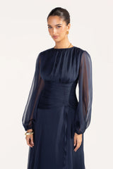 Lunara Long Sheer Sleeve Maxi Dress