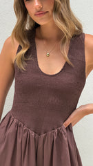 Amira Maxi Dress - Chocolate