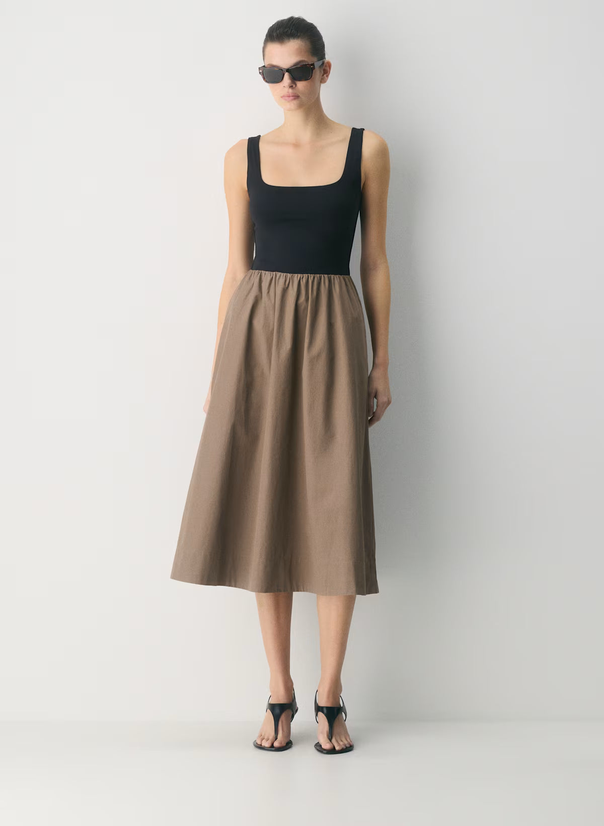 Revive Poplin Dress Limited Edition — Folio Brown/Black